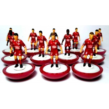 Subbuteo Andrew Table Soccer Larissa 2017-18 on Classic Lightweight bases with logo Alexander the Great spoke Ancient Greek